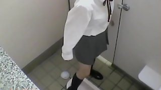 Masturbation hidden cam action from teen in school toilet